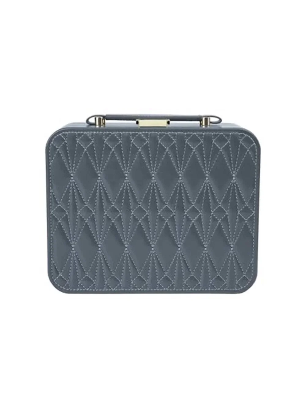 Large Travel Jewelry Box Organizer Case Leather 2 Layer Necklace Ring Storage